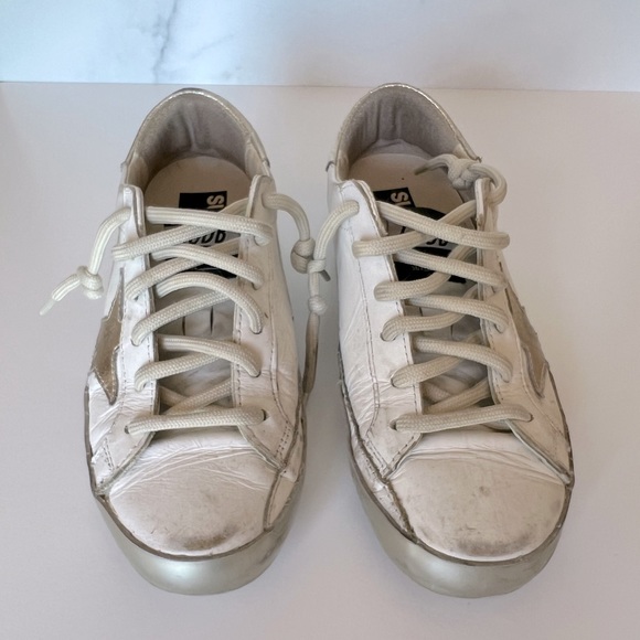 Golden Goose Super Star white leather with gold star - Picture 7 of 8